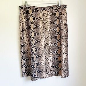 Zara snake reptile python pattern Midi Skirt animal print pencil extra large